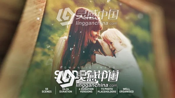 唯美光效叠加婚礼照片相册片头AE模板  福风灵感网 www.ffidea.com