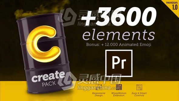 3600种图文排版设计字幕条标题指示线图形背景转场包装动画PR预设  福风灵感网 www.ffidea.com