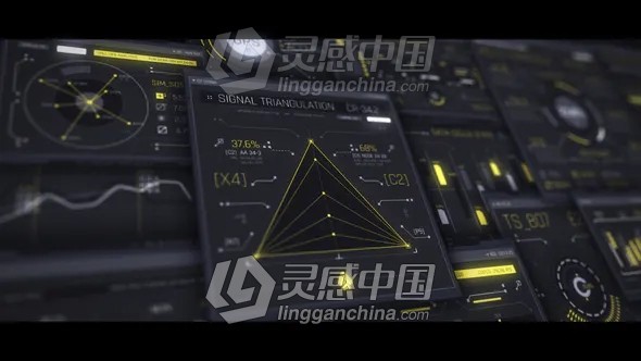 100个数字科技感HUD元素UI用户界面图形元素包AE模板AE工程文件  福风灵感网 www.ffidea.com