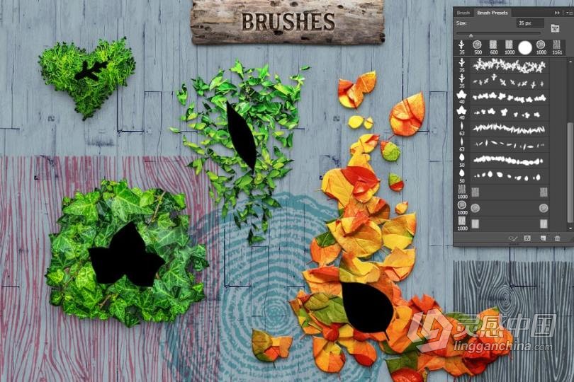 木质纹理Photoshop样式完整套件(包含样式ASL+纹理JPG+挂件摆件PNG) WOODY Texture Photoshop Styles KIT  福风灵感网 www.ffidea.com