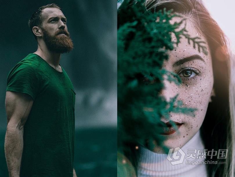 旅拍森系电影绿色调人像PS动作 Cinematic Green - Photoshop Action 支持PS中文版  福风灵感网 www.ffidea.com