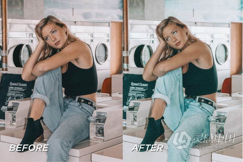 清新时尚人像Lightroom预设+APP调色滤镜 5 Fashion Lightroom Presets  福风灵感网 www.ffidea.com