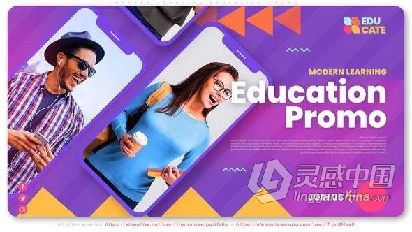 丰富多彩现代通用学习教育培训毕业课程幻灯片演示公司活动办公室宣传AE模板AE工程文件 Modern Learning Education Promo  福风灵感网 www.ffidea.com