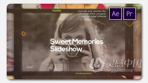 制作甜蜜回忆相册展示照片动画幻灯片相册效果AE模板PR模板工程文件 Sweet Memories Cinematic Slideshow  福风灵感网 www.ffidea.com