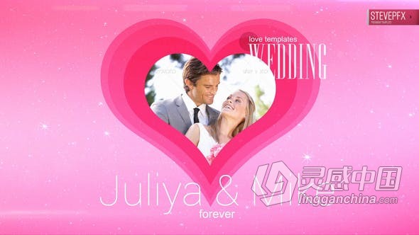 Love爱情故事婚礼视频回忆相册魅力时尚心形动画效果视频 AE模板 AE工程文件 Love Story and Wedding  福风灵感网 www.ffidea.com