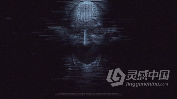 科幻恐怖片头数字代码黑客高科网络标志LOGO动画 AE模板 AE工程文件 Digital Data Logo  福风灵感网 www.ffidea.com