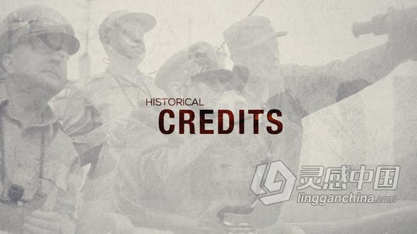 珍贵历史相册墨水晕染纸张清晰显示复古标题纪录片开场 AE模板 AE工程文件 Historical Credits  福风灵感网 www.ffidea.com