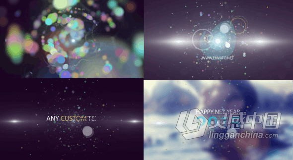 漂亮光斑粒子旋转动画演绎视频片头LOGO标志制作 AE模板 AE工程文件 Minimal Particle Logo  福风灵感网 www.ffidea.com