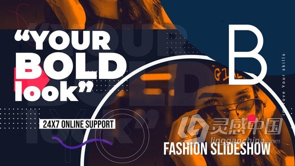 动态时尚视频包装时装宣传时尚杂志人物介绍幻灯片 AE模板 AE工程文件 Dynamic Fashion Slide Show  福风灵感网 www.ffidea.com