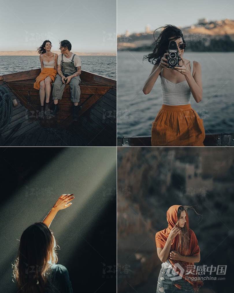 青蓝电影质感LR预设达芬奇/PS/PR/LUT人像lightroom胶片调色滤镜插件  福风灵感网 www.ffidea.com