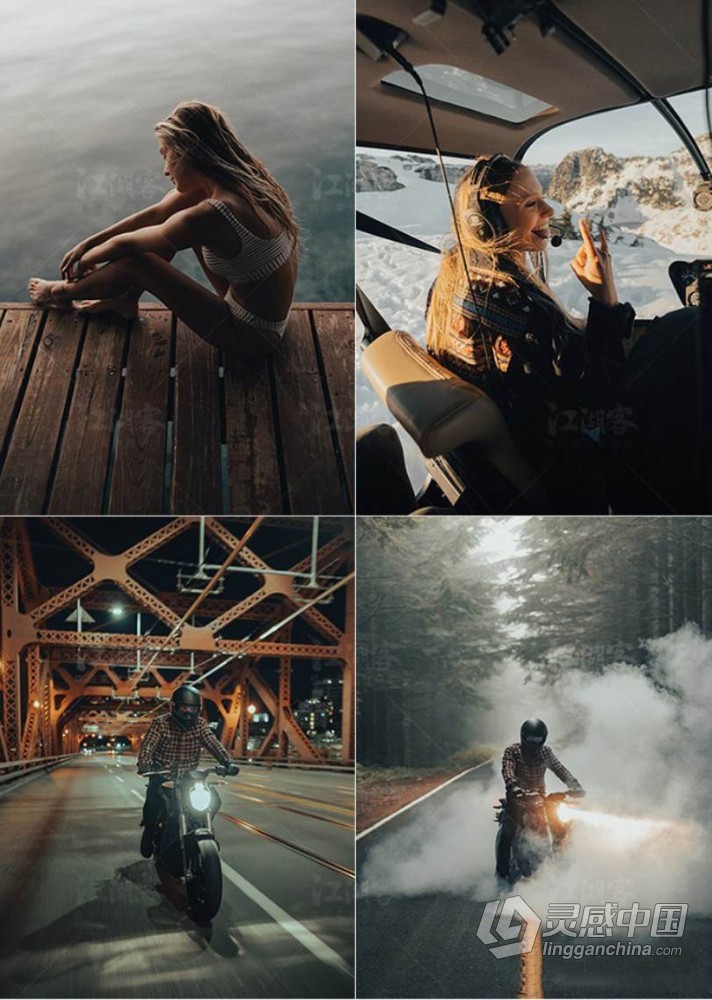 青蓝电影质感LR预设达芬奇/PS/PR/LUT人像lightroom胶片调色滤镜插件  福风灵感网 www.ffidea.com