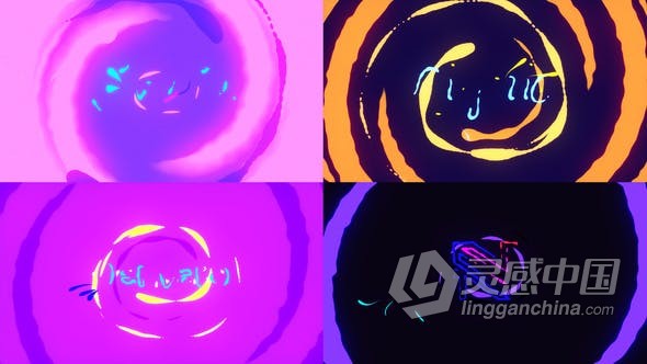 活力多彩卡通发光液态动画效果Flash FX元素游戏流媒体频道LOGO动画 AE模板 AE工程文件 Liquid Flash FX Logo  福风灵感网 www.ffidea.com