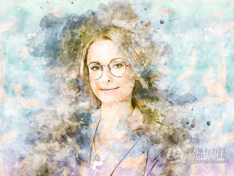 真实水彩画绘画Photoshop动作 Real Painting Photoshop Action 附视频教程  福风灵感网 www.ffidea.com