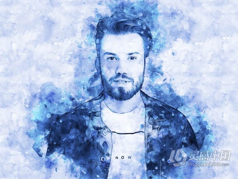 真实水彩画绘画Photoshop动作 Real Painting Photoshop Action 附视频教程  福风灵感网 www.ffidea.com