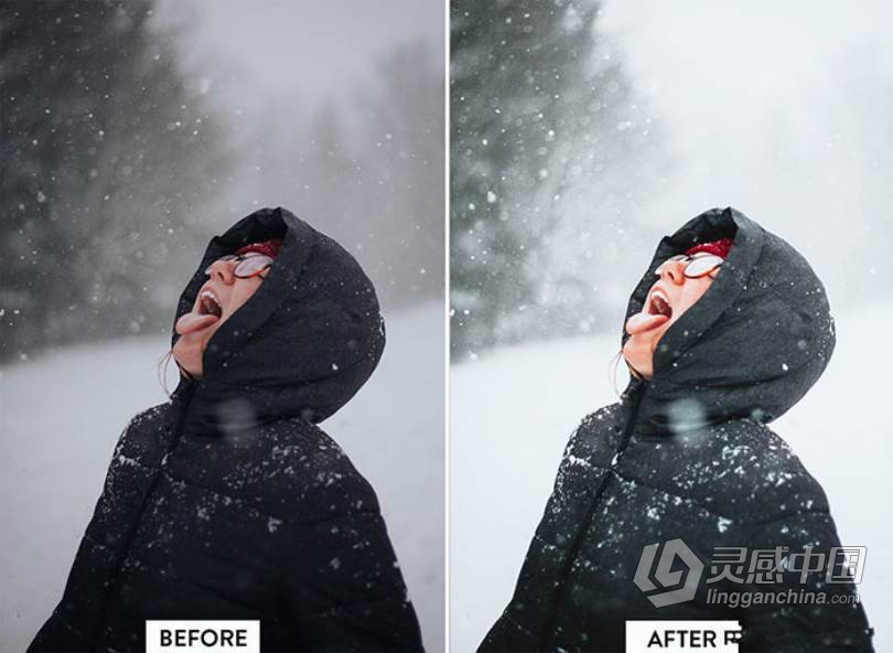 冬季清新人像Lightroom预设/手机APP调色滤镜 WINTER Lightroom Mobile Preset  福风灵感网 www.ffidea.com