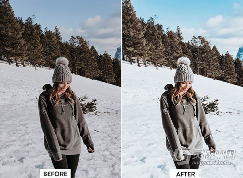 冬季清新人像Lightroom预设/手机APP调色滤镜 WINTER Lightroom Mobile Preset  福风灵感网 www.ffidea.com