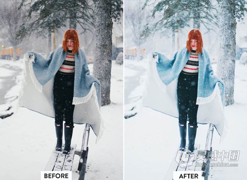 冬季清新人像Lightroom预设/手机APP调色滤镜 WINTER Lightroom Mobile Preset  福风灵感网 www.ffidea.com