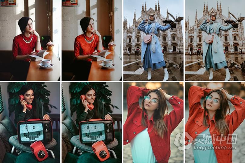 旅拍街拍喜怒无常电影质感人像Lightroom预设/手机APP滤镜 Moody Faded Preset  福风灵感网 www.ffidea.com