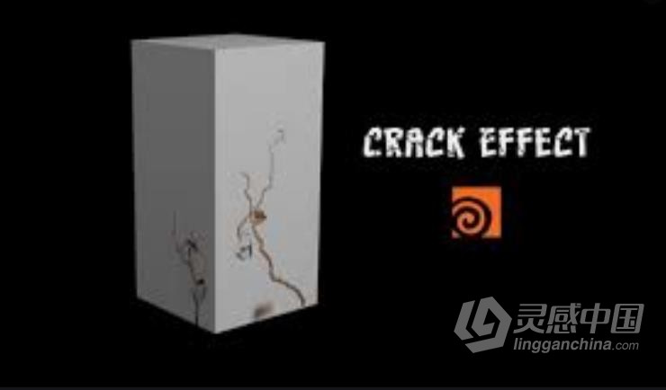 Houdini裂痕撕裂特效实例制作视频教程  福风灵感网 www.ffidea.com