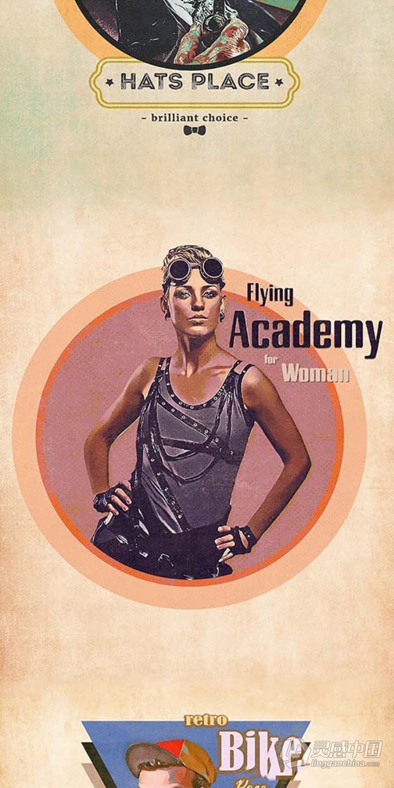 复古广告海报Photoshop动作 Retro Poster Photoshop Action附视频教程  福风灵感网 www.ffidea.com