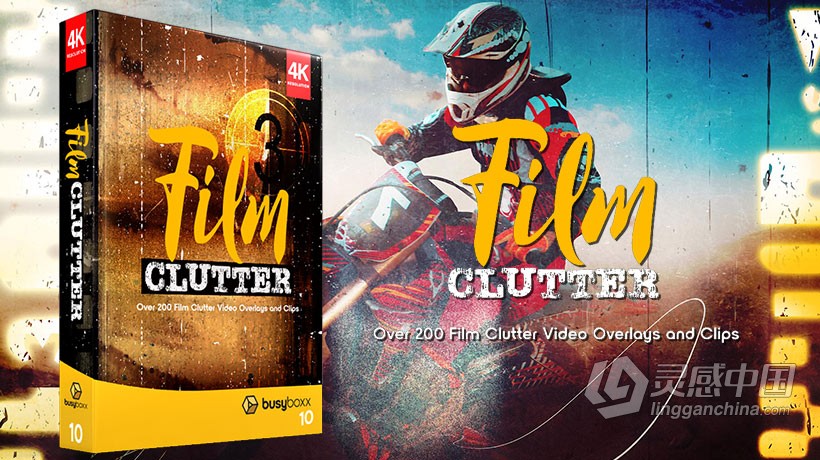 209种复古老电影胶片灼烧划痕闪烁叠加元素动画4K视频素材合集 209 Video Overlays and Clips  福风灵感网 www.ffidea.com