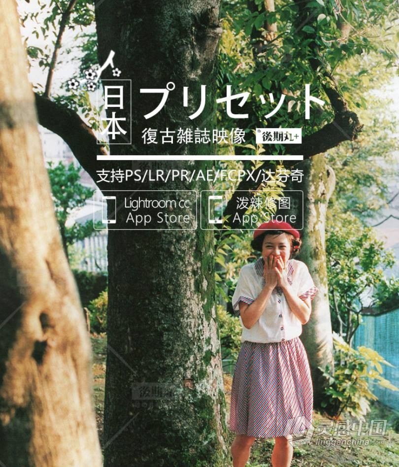 LUT预设 日系复古胶片杂志人像博主风视频调色LR预设+LUT预设 支持PS/PR/AE/LR/FCPX/达芬奇  福风灵感网 www.ffidea.com