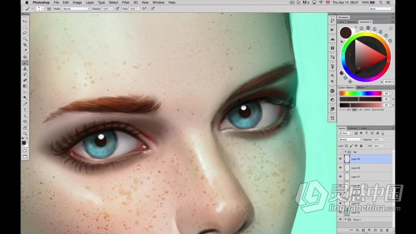 绘画教程 卡通人像五官及皮肤细节数字绘画视频教程  福风灵感网 www.ffidea.com