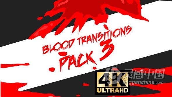 视频素材 4K卡通鲜血血液效果转场制作血腥恐怖惊悚场景视频过渡动画视频素材  福风灵感网 www.ffidea.com