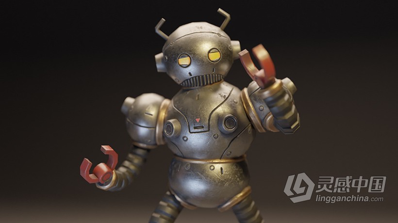 Blender教程 Blender概念机器人完整制作工作流程视频教程  福风灵感网 www.ffidea.com