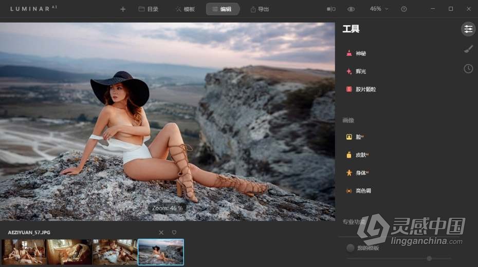 Luminar AI 汉化版|AI人工智能摄影后期修图PS插件Luminar AI 1.4.0 (8292)  中文版  福风灵感网 www.ffidea.com