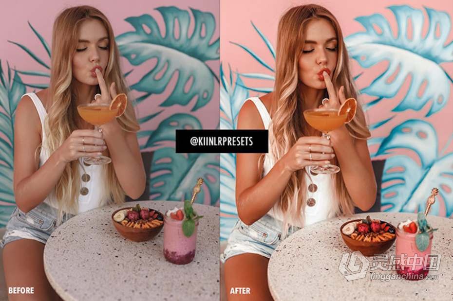 夏日沙滩旅拍人像莫兰迪Lightroom预设与APP滤镜 IN LOVE BLOGGER LR PRESETS  福风灵感网 www.ffidea.com