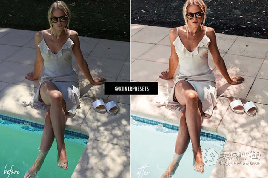 夏日沙滩旅拍人像莫兰迪Lightroom预设与APP滤镜 IN LOVE BLOGGER LR PRESETS  福风灵感网 www.ffidea.com