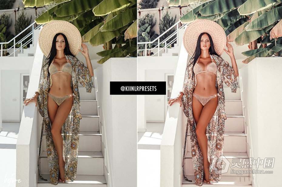 夏日沙滩旅拍人像莫兰迪Lightroom预设与APP滤镜 IN LOVE BLOGGER LR PRESETS  福风灵感网 www.ffidea.com