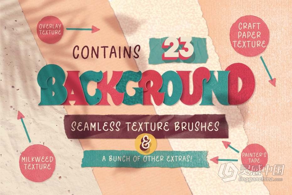 最终Procreate怀旧纸张撕纸插图背景画笔合集  福风灵感网 www.ffidea.com