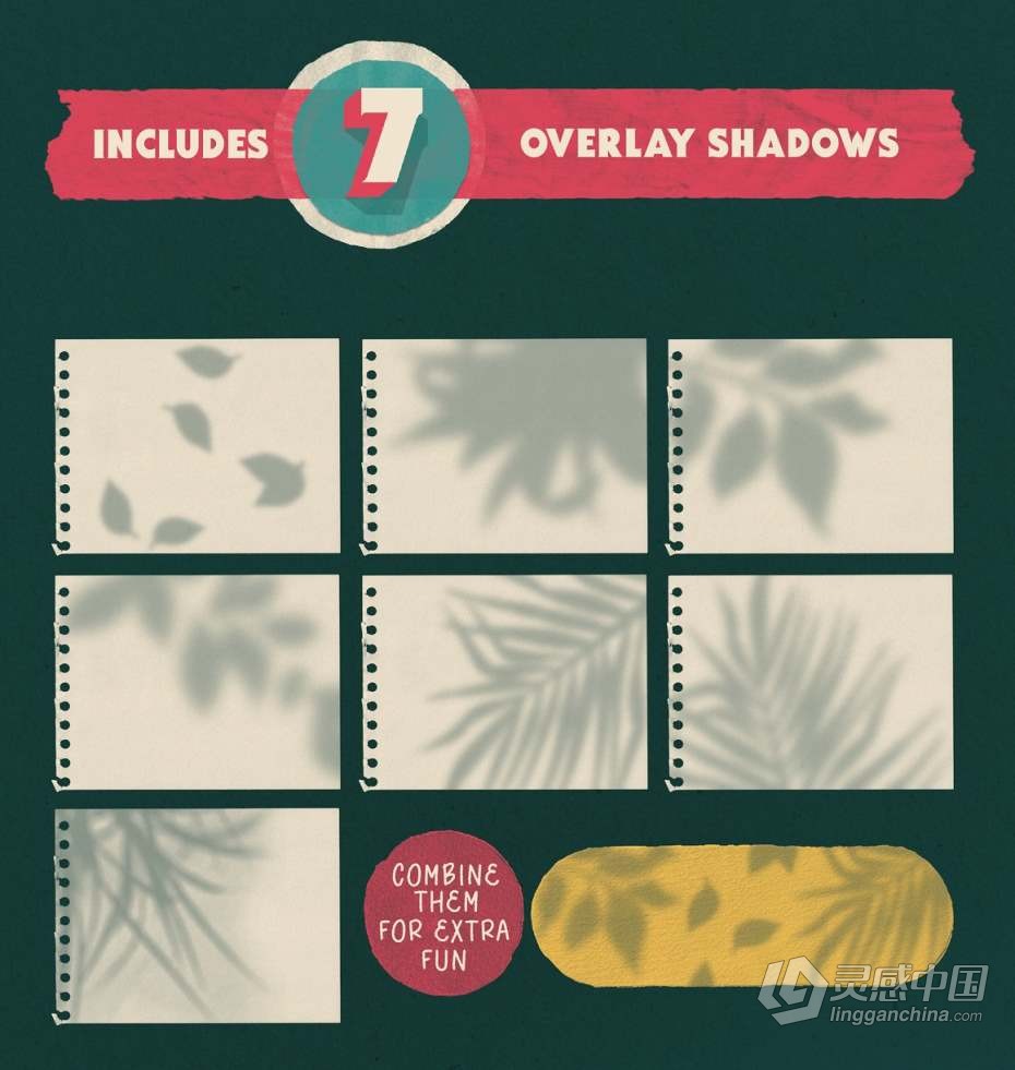 最终Procreate怀旧纸张撕纸插图背景画笔合集  福风灵感网 www.ffidea.com