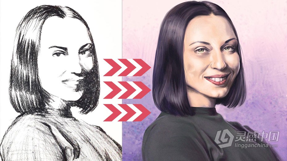 绘画教程 从铅笔素描到数字绘画创意设计过程教程  福风灵感网 www.ffidea.com