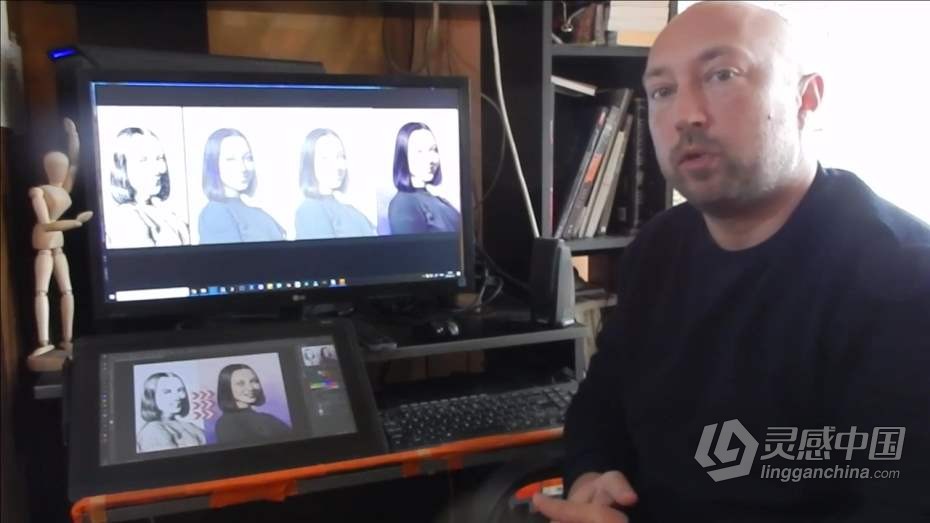 绘画教程 从铅笔素描到数字绘画创意设计过程教程  福风灵感网 www.ffidea.com