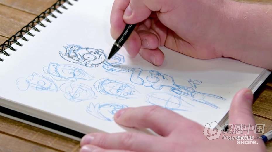 绘画教程 动画角色插图设计传统手绘过程教程  福风灵感网 www.ffidea.com