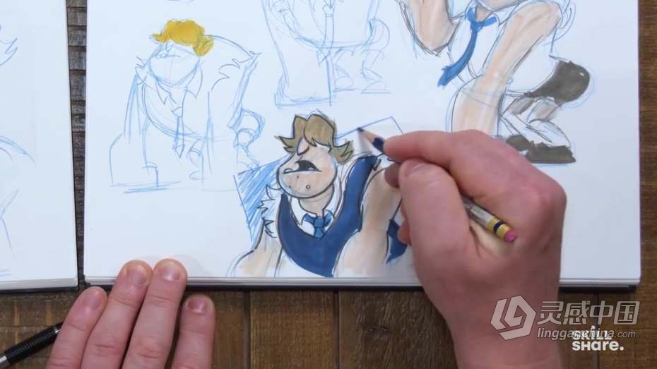 绘画教程 动画角色插图设计传统手绘过程教程  福风灵感网 www.ffidea.com