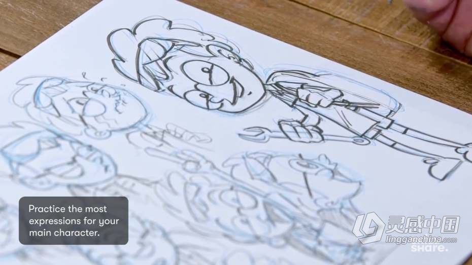 绘画教程 动画角色插图设计传统手绘过程教程  福风灵感网 www.ffidea.com