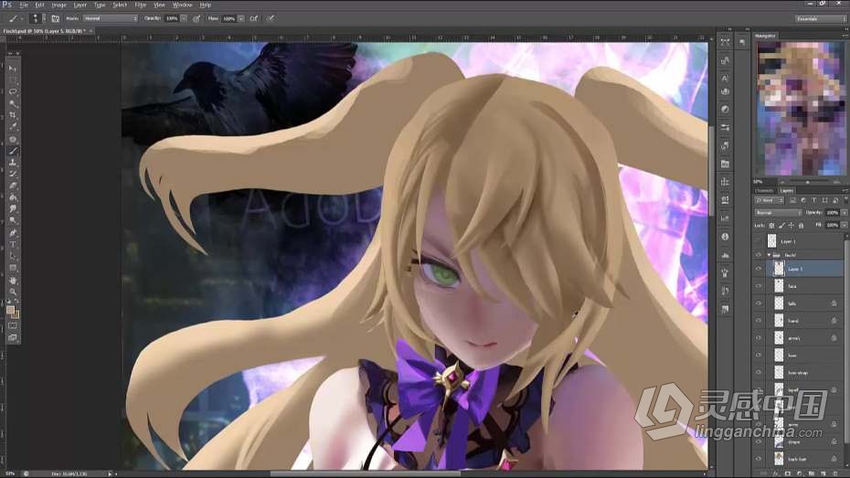 绘画教程 Sakimichan画师同人角色手绘实例视频教程第136季  福风灵感网 www.ffidea.com