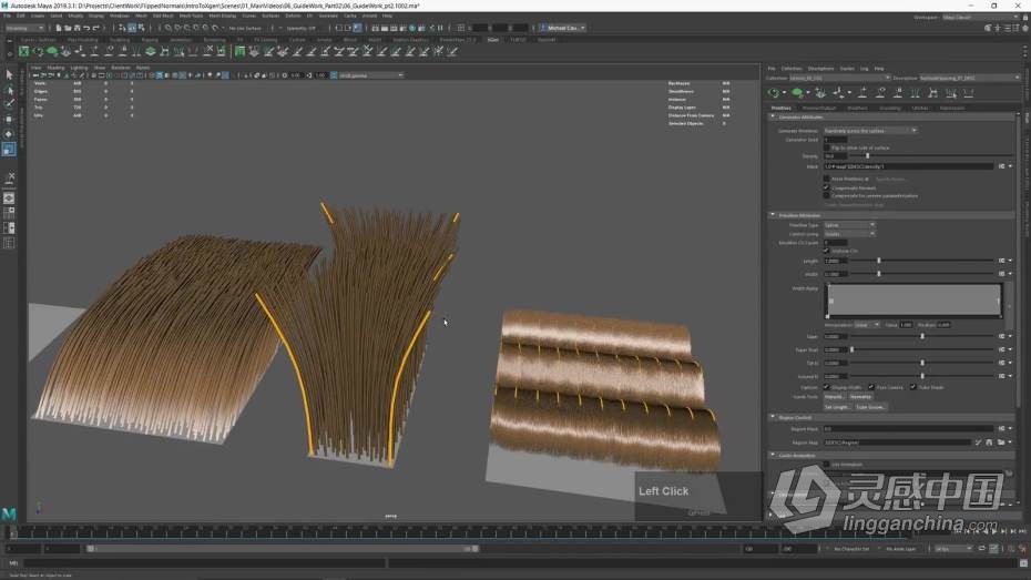 Maya教程 Maya中XGen角色毛发实例制作大师级教程  福风灵感网 www.ffidea.com