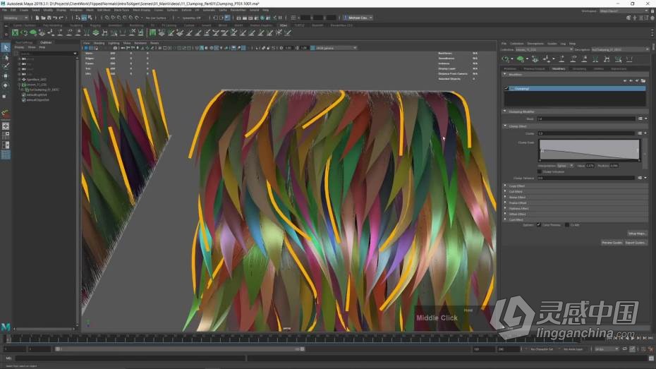 Maya教程 Maya中XGen角色毛发实例制作大师级教程  福风灵感网 www.ffidea.com