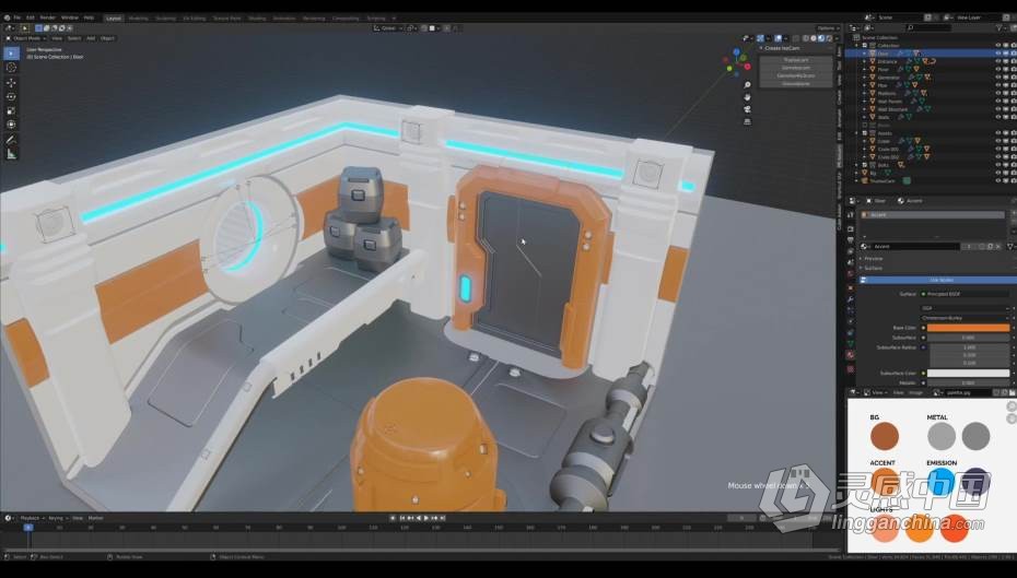 Blender教程 Blender 3D卡通渲染风格建模技术实例训练教程  福风灵感网 www.ffidea.com
