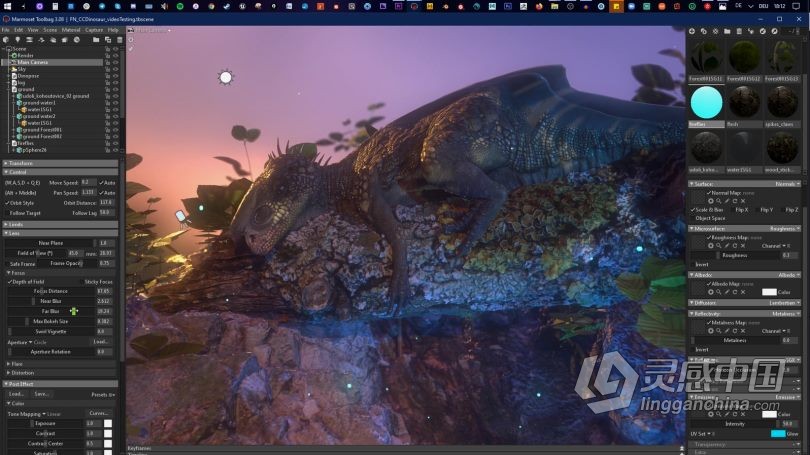 Zbrush教程 Zbrush逼真恐龙雕刻建模与贴图完整制作工作流程视频教程  福风灵感网 www.ffidea.com