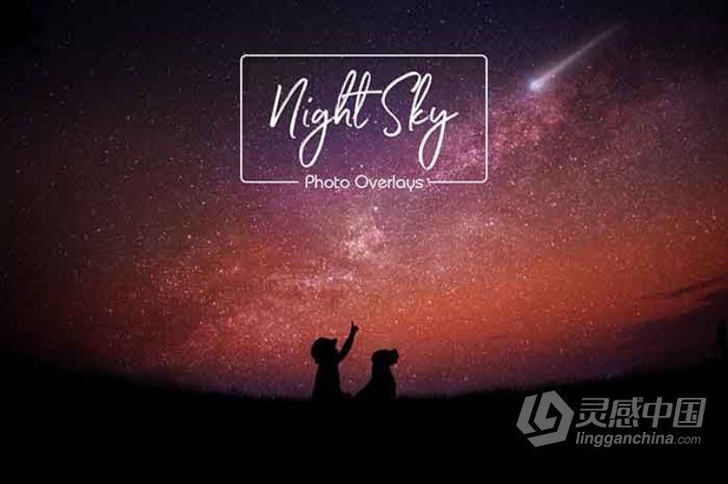 高清夜空天体银河和月亮风光摄影后期叠加合成素材  福风灵感网 www.ffidea.com