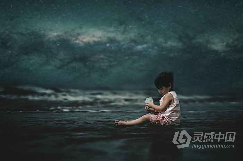 高清夜空天体银河和月亮风光摄影后期叠加合成素材  福风灵感网 www.ffidea.com