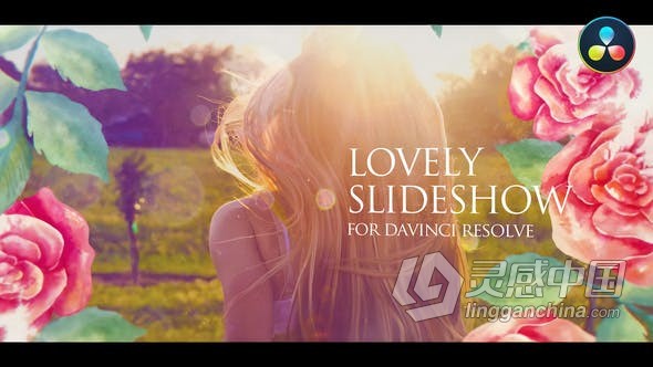 达芬奇模板 可爱浪漫幻灯片水墨花朵水彩遮罩照片动画相册视频 DaVinci Resolve模板 工程 文件  福风灵感网 www.ffidea.com