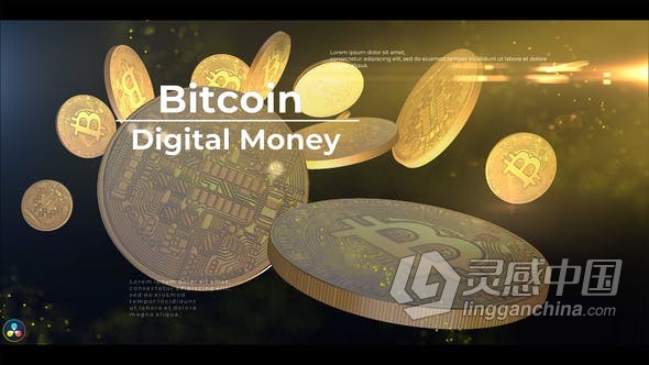 达芬奇模板 比特币数字货币介绍视频动画制作 DaVinci Resolve模板 工程 文件  福风灵感网 www.ffidea.com