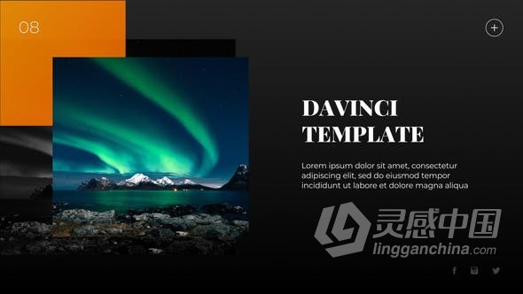 达芬奇模板 简洁现代商业展示幻灯片宣传介绍视频动画 DaVinci Resolve模板 工程 文件  福风灵感网 www.ffidea.com